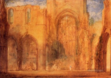 York Pintura al %C3%B3leo - Interior de la Abadía de Fountains Yorkshire Romántico Turner